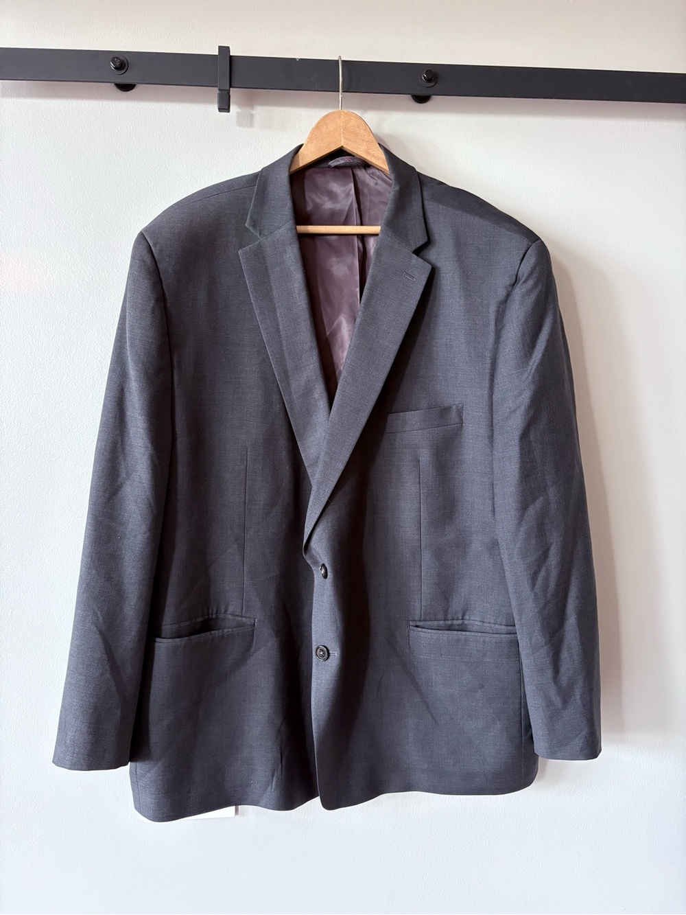 Lauren Ralph Lauren Blazer Mens 54R Gray 2-Button Wool Sport Coat Double Vent